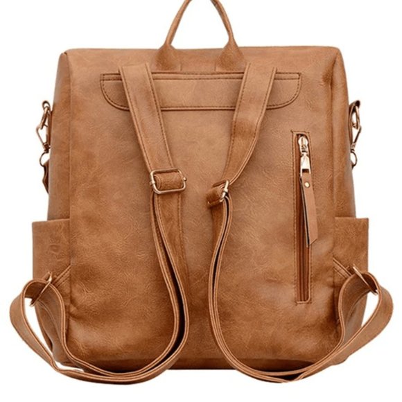 Tan Brown Convertible Guitar Strap Backpack - Picture 4 of 7